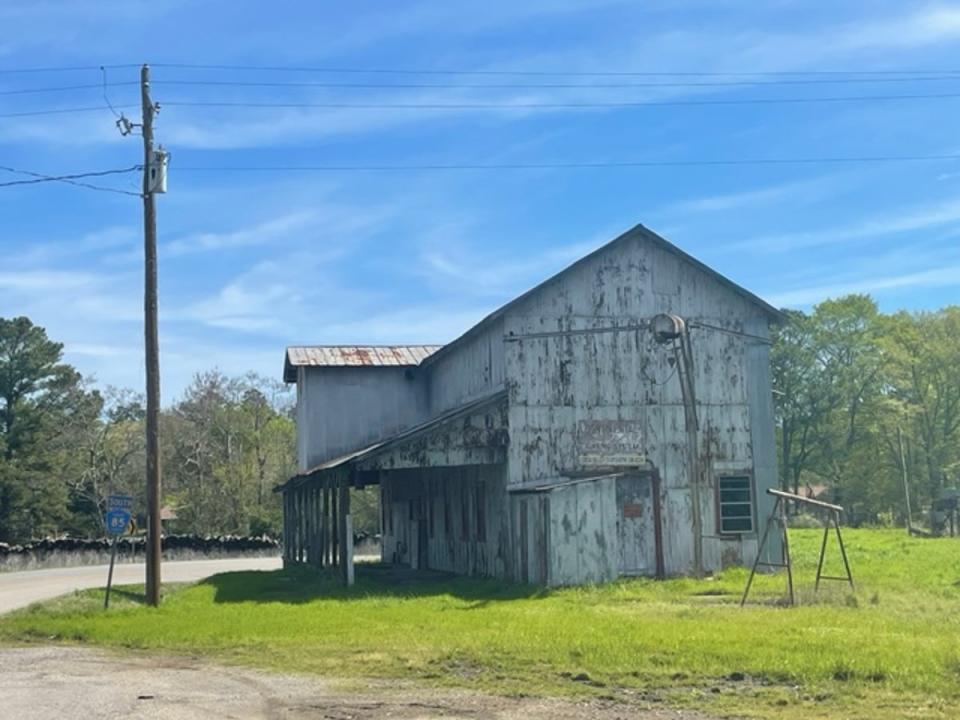 Vincent’s dreams for development include the Florey Cotton Gin, which was designated as a historical landmark in 2009 and is just across the railroad tracks from the now-shuttered police department (Sheila Flynn)
