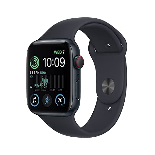 Apple Watch SE (2nd Gen) [GPS +Cellular 44mm] Smart Watch w/Midnight Aluminum Case & Midnight S…