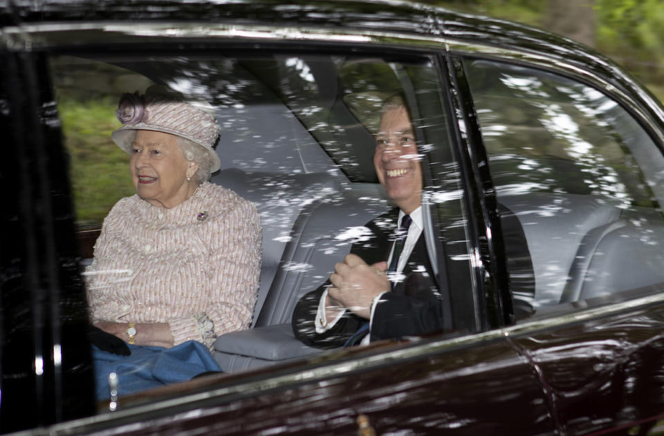 Prince Andrew was accompanied by the Queen to church earlier this month (Picture: PA)