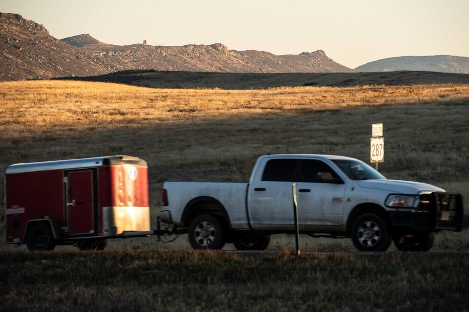 Vehicles travel on U.S. Highway 287 near Livermore on Tuesday. The highway's 30-mile stretch from Colorado Highway 14 to the Wyoming state line has a long history of fatal crashes.