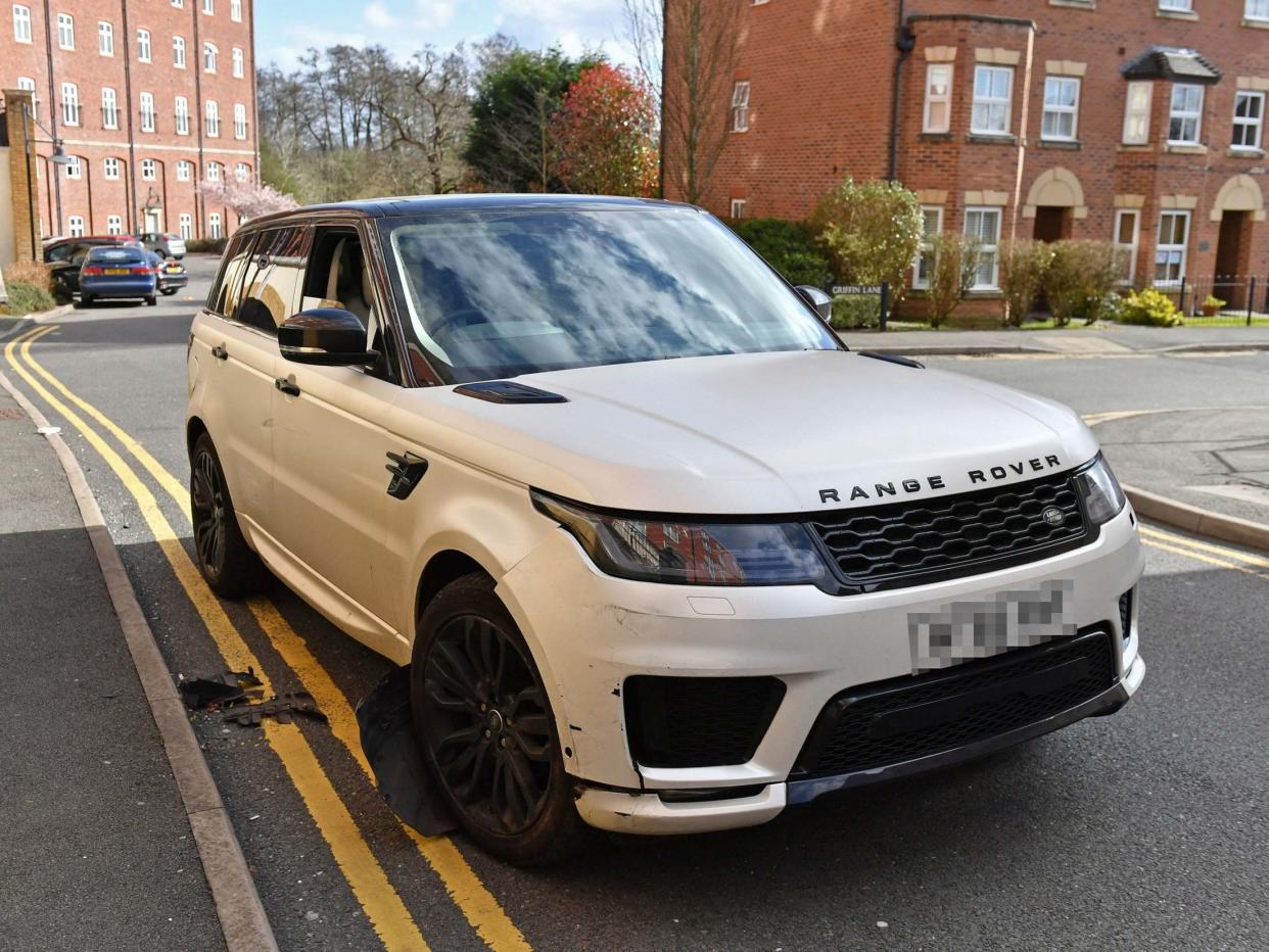 A white Range Rover reportedly belonging to Jack Grealish was involved in an accident on Sunday morning: PA