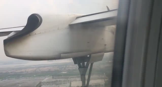 The plane's propellor stopped spinning. Source: Newsflare
