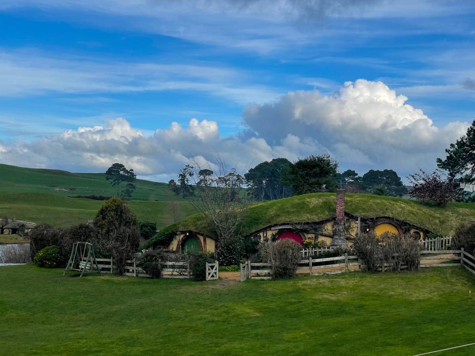 The Hobbiton Movie Set in New Zealand.