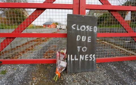  Flowers left at the gate of the Chipoteria fish and chips shop - Credit: Athena Picture Agency