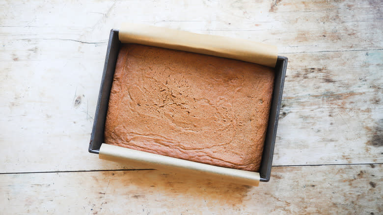 Baked Lebkuchen in pan