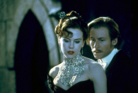 <p>While Nicole Kidman's <em>Moulin Rouge </em>character, Satine, was nicknamed "Sparkling Diamond," it was her literal diamond necklace that caught everyone's attention in the musical. Set in an intricate lace design, the diamond choker extended along the her whole décolletage. </p>