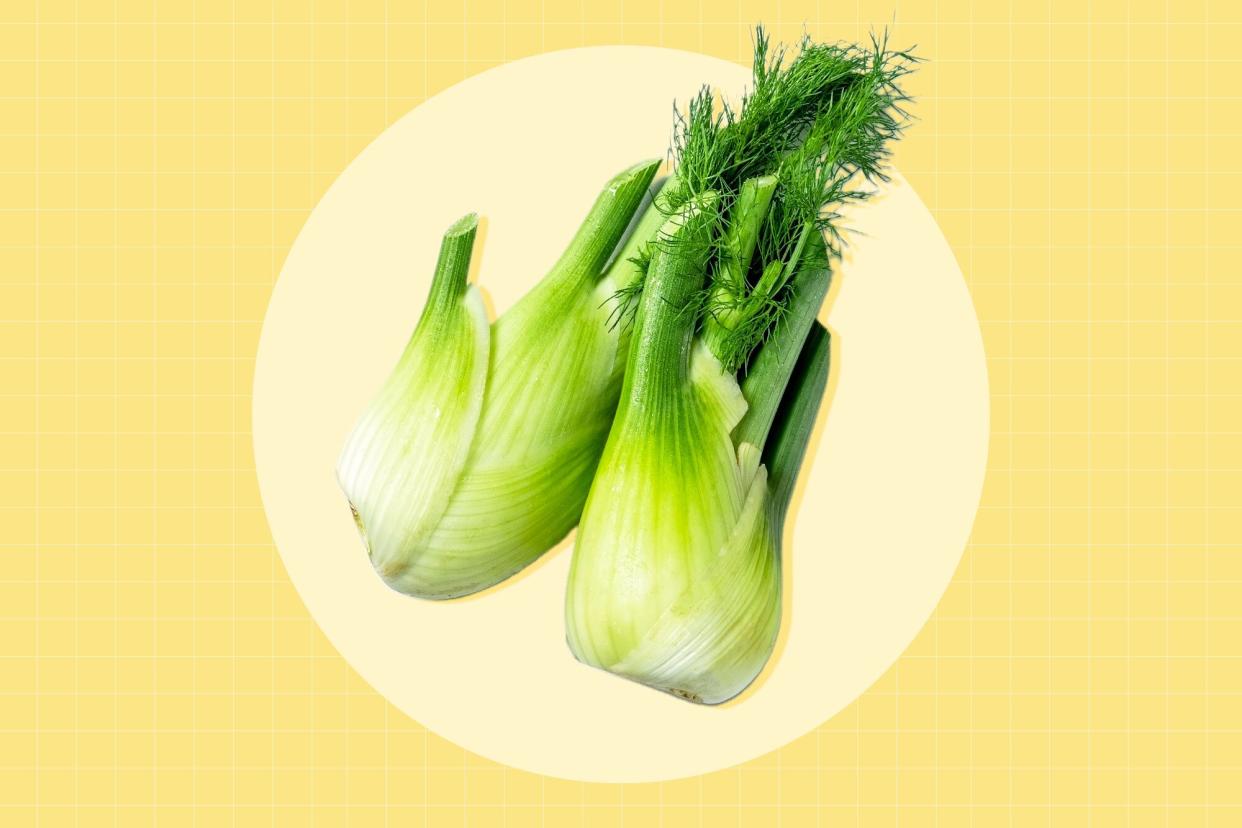 fennel on designed background