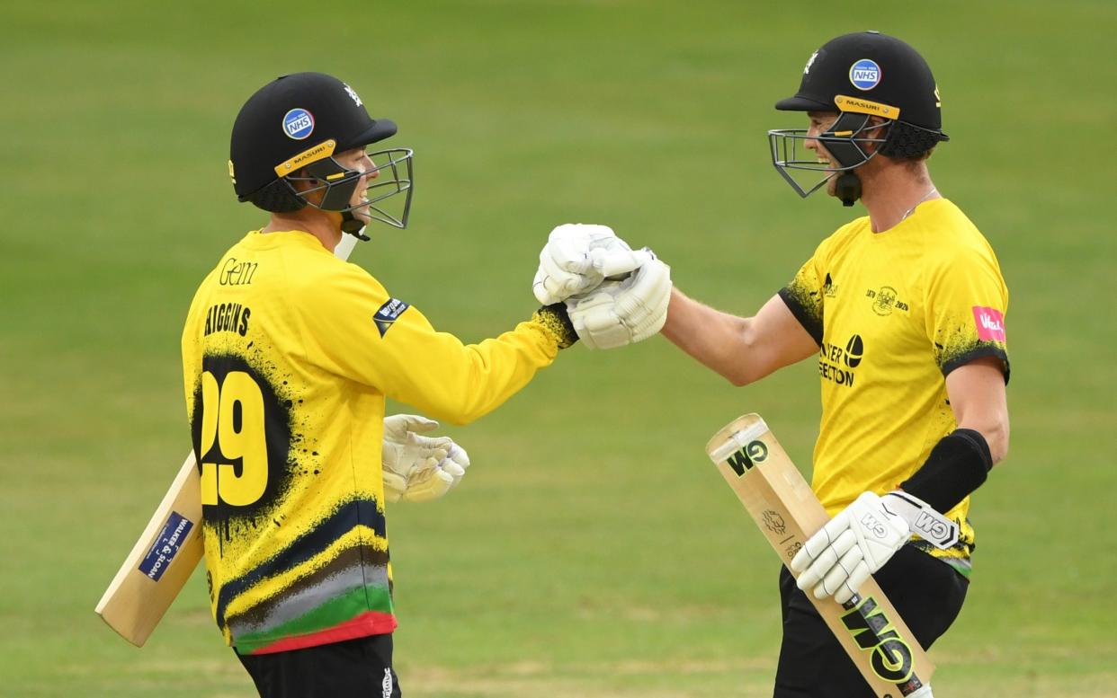 Gloucestershire celebrate reaching the T20 Finals Day - Getty Images