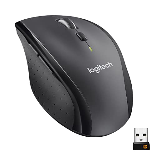 Logitech M705 Marathon Wireless Mouse, 2.4 GHz USB Unifying Receiver, 1000 DPI, 5-Programmable…