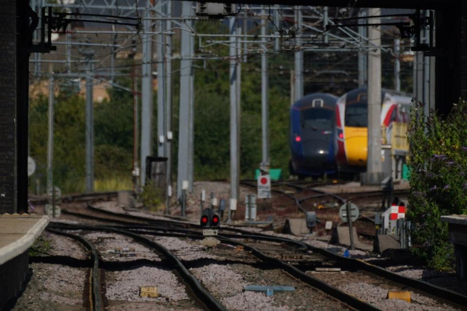 Extreme temperatures have damaged parts of the rail infrastructure. (Yui Mok/PA) (PA Wire)