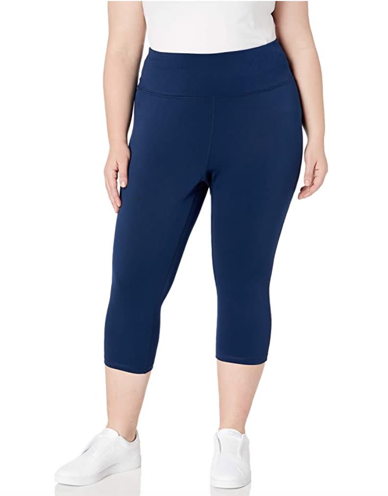 You can just pull on <a href="https://amzn.to/3gS7xgC" target="_blank" rel="noopener noreferrer">these leggings</a>, which are meant to be comfortable because of the stretchy waistband. These leggings come in navy, black and gray and are made mostly of polyester. It's recommended that you size down for a "more compressive fit."<br /><br /><strong>Sizes:</strong> These leggings come in sizes 1X to 6X. <br /><strong>Rating: </strong>They have a 4.2-star rating over more than 100 reviews. <br /><strong>$$$:</strong> <a href="https://amzn.to/3kDjoBt" target="_blank" rel="noopener noreferrer">Find them for $22 at Amazon</a>.