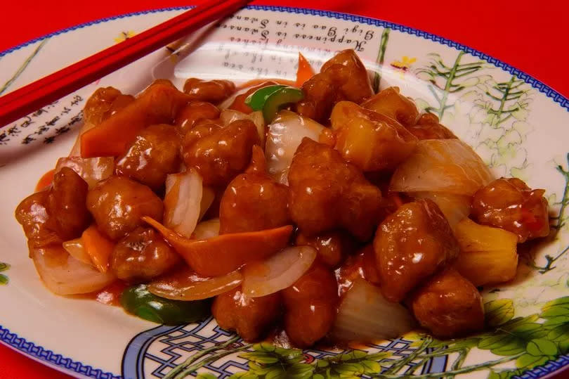 A sweet and sour chicken dish served up at Gigi Gao's Favourite Authentic Chinese Restaurant -Credit:Mark Lewis