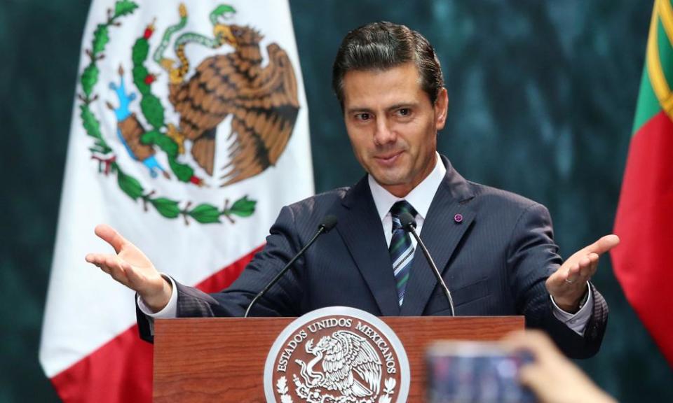 President Enrique Peña Nieto in Mexico city. Chihuahua governor Javier Corral has accused the government of attempting to quash an investigation. 