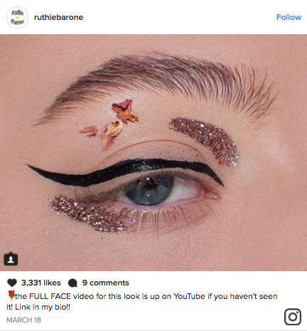 Makeup artists have been gluing fresh and dried flower to their faces for the latest floral eye makeup trend blowing up Instagram.