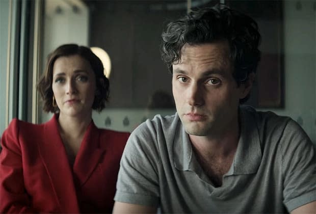 Charlotte Richie as Kate and Penn Badgley as Joe Goldberg in "You"<p>Netflix</p>