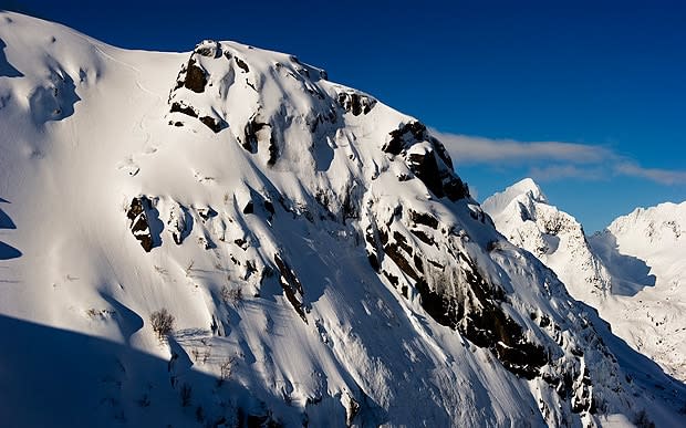 Can you spot the skier in these photos of terrifying descents?