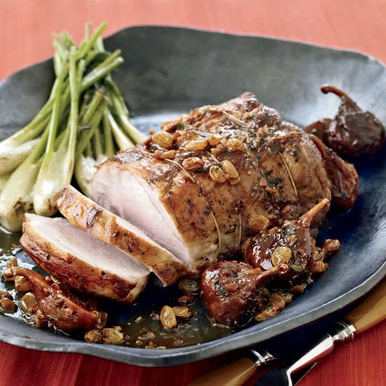 Herb-Crusted Pork Roast with Ginger-Fig Compote