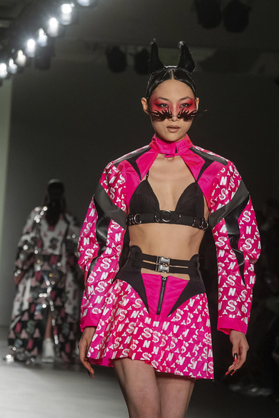 The Namilia collection is modeled at Pier 59 Studios during New York Fashion Week on Sunday, Feb. 9, 2020 in New York. (Photo by Charles Sykes/Invision/AP)