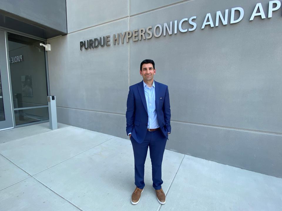 Mike Sangid is a professor in aeronautics and astronautics at Purdue as well as the executive director of the Hypersonics Advanced Manufacturing Technology Center within the Purdue Applied Research Institute.