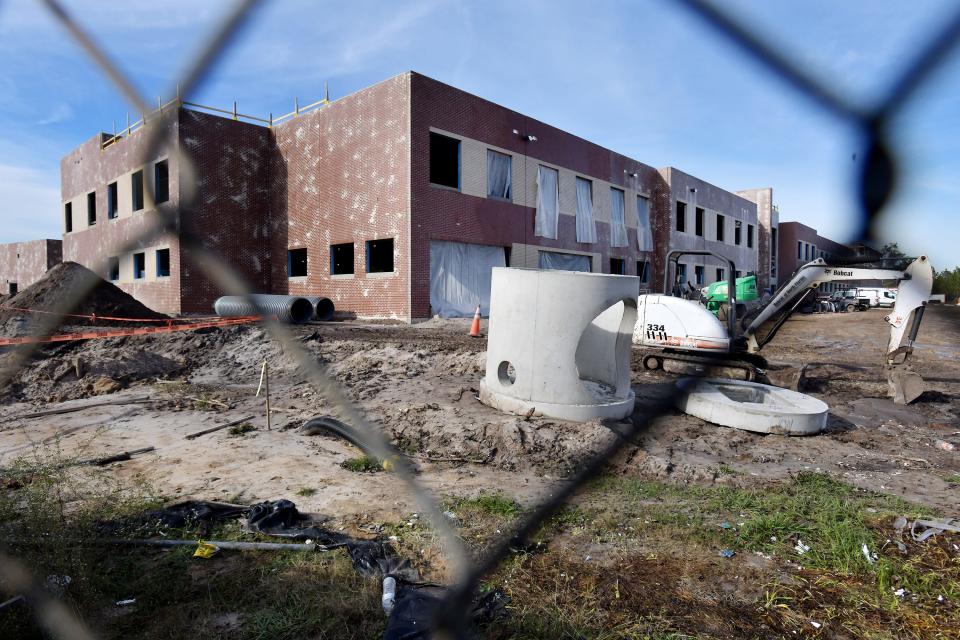 This November photo shows construction that was happening at the new Chaffee Trail Middle School, part of the Bold Plan's extensive building plan.