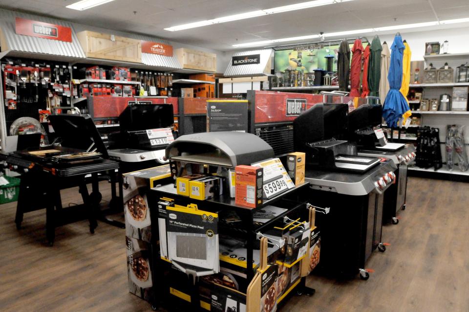 Baskin's Ace Hardware's new location at the former Christmas Tree Shops in Orleans has a larger space for a grilling section.