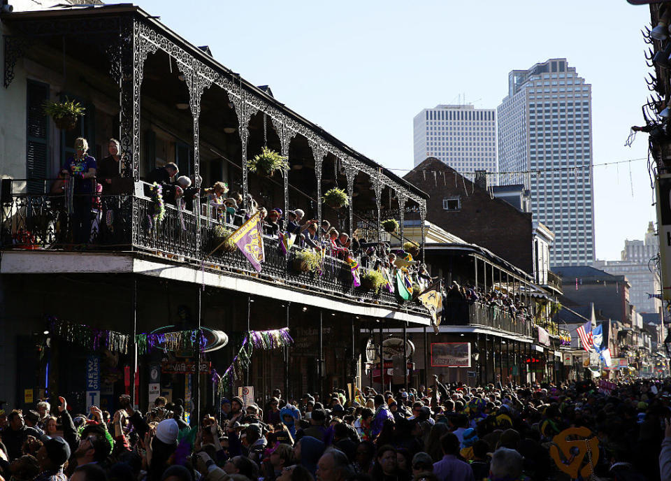 packed Bourbon Street