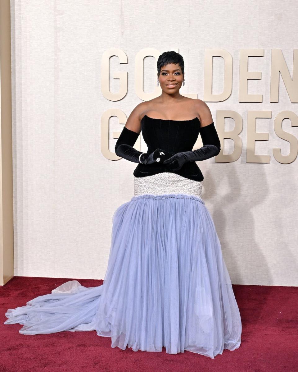 Fantasia Barrino at the Golden Globe Awards on January 7, 2024, in Beverly Hills, California.