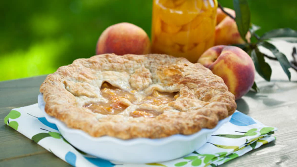 <p>iStock</p><p>Perfect use for those peaches that might be just starting to turn brown.</p><p><strong>Get the recipe: <a href="https://parade.com/29786/dash/peach-pie/" rel="nofollow noopener" target="_blank" data-ylk="slk:Peach Pie;elm:context_link;itc:0;sec:content-canvas" class="link rapid-noclick-resp">Peach Pie</a></strong></p>