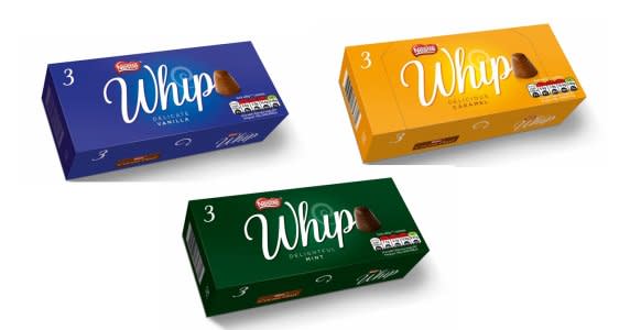 The new range of Walnut Whips will not be topped with the eponymous nut (Nestle)