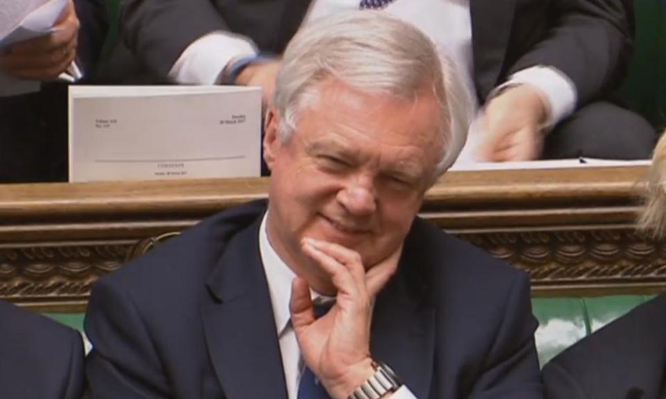 David Davis in parliament.