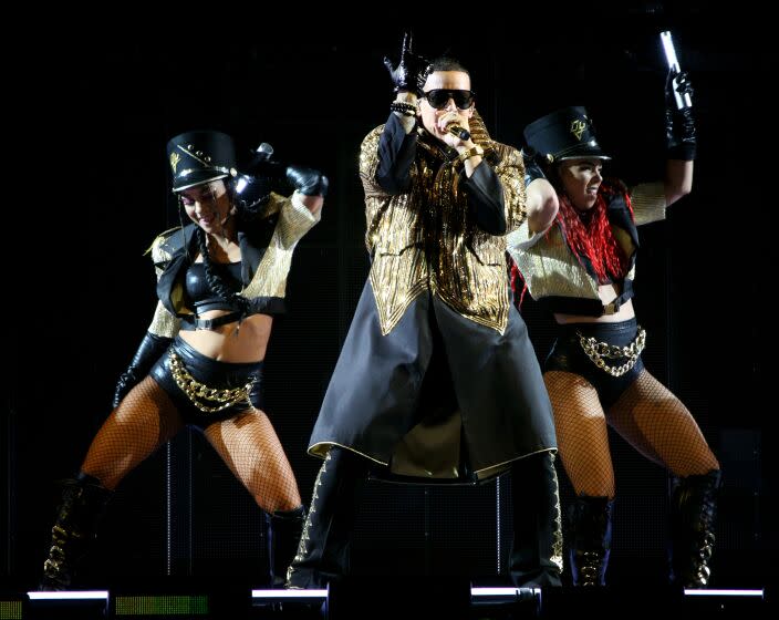 Daddy Yankee opens his first of five shows at the Kia Forum, in Inglewood on Wednesday, July 27, 2022. The first three shows of his La Ultima Vuelta World Tour are consecutive and two will be on Aug. 13 and 15.