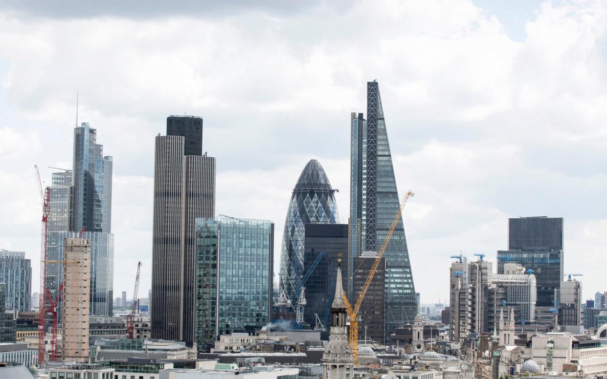 A view of the City of London financial district