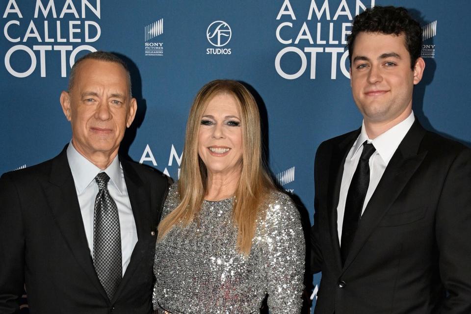 Tom Hanks and Rita Wilson with their son Truman Hanks 'A Man Called Otto' film premiere, Stockholm, Sweden - 13 Dec 2022