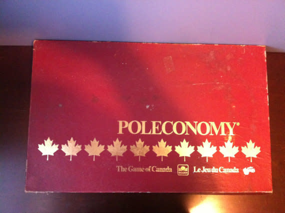 <p>Poleconomy, a vintage bilingual board game, is similar to Monopoly and could be the board game for families to gather around during the holidays. The game pieces are brand new and still in the original packaging. <a rel="nofollow noopener" href="http://etsy.me/2giNWaN" target="_blank" data-ylk="slk:Etsy;elm:context_link;itc:0;sec:content-canvas" class="link ">Etsy</a> </p>