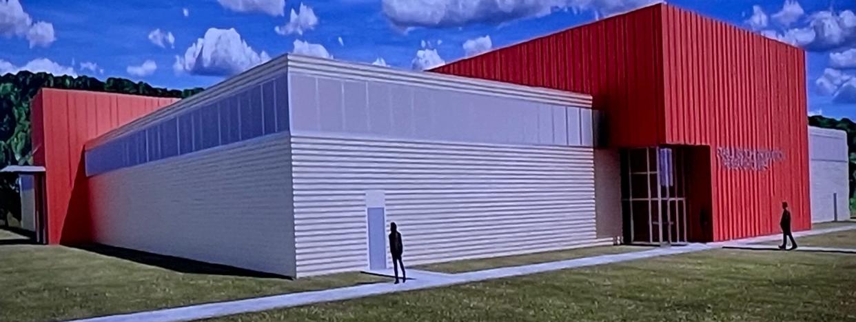 Artist’s vision of the Radioisotope Processing Facility to be built in the 2030s behind the High Flux Isotope Reactor (HFIR) at Oak Ridge National Laboratory.