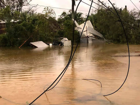 The aftermath of cyclone Gita is seen in Nuku'alofa, Tonga, February 13, 2018 in this picture obtained from social media. Facebook Noazky Langi/via REUTERS THIS IMAGE HAS BEEN SUPPLIED BY A THIRD PARTY. MANDATORY CREDIT. NO RESALES. NO ARCHIVES