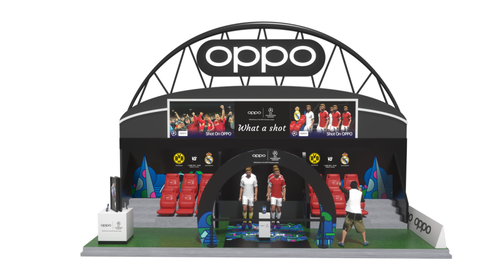 Picture of the OPPO Booth at the UEFA Champions Festival