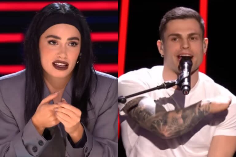 Lali se maravilló con un participante de Factor X y lo piropeó sin saber que la novia de él estaba ahi(Foto: captura de video / Factor X)