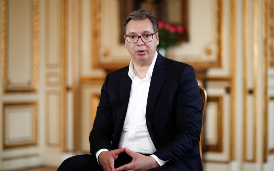 Serbian President Aleksander Vucic is accused of lifting lockdown early to facilitate parliamentary elections  - GONZALO FUENTES/Reuters 