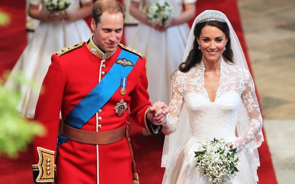 The Duke and Duchess of Cambridge on their wedding day in 2011  - David Jones, PA  