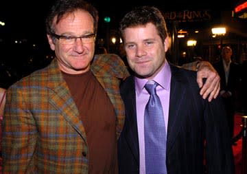 Robin Williams and Sean Astin at the LA premiere of New Line's The Lord of the Rings: The Return of The King