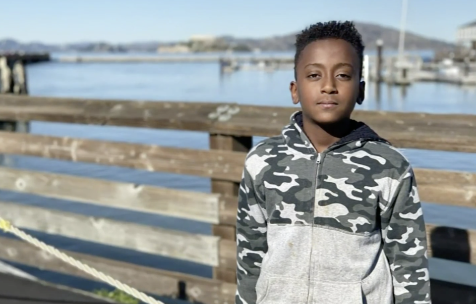 Joshua Haileyesus, pictured in front of a lake, was on life support after he took part in a TikTok challenge
