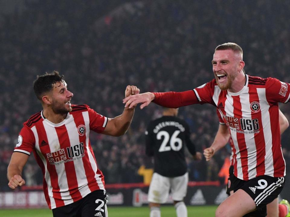 McBurnie celebrates equalising for Sheffield United: Getty