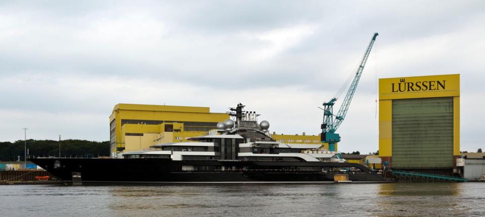 <p>One of the newest ships on this list, <em>Crescent</em> was built by Lurssen in 2018 and is just less than 445 feet long. This sleek ship's exteriors were designed by French yacht design firm Zuretti and its interiors by Monaco's Espen Oenio. It can house up to 18 guests and 24 crew and features a two-level glass atrium, a helicopter hangar, and a glass-bottomed pool. </p>