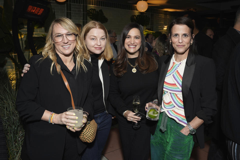 WEST HOLLYWOOD, CALIFORNIA - JANUARY 11: (L-R) Liz Tigelaar, Sarah Schechter, Lauren Neustadter and Stacey Silverman attend the Variety Showrunners dinner presented by A+E Studios in West Hollywood on January 11, 2024 in West Hollywood, California. (Photo by Presley Ann/Variety via Getty Images)