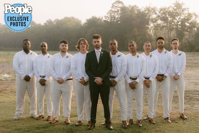 <p>laina tortorici photo</p> Christian Paul and his groomsmen