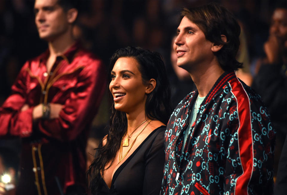 NEW YORK, NY - AUGUST 28:  Kim Kardashian and Jonathan Cheban attend the 2016 MTV Video Music Awards at Madison Square Garden on August 28, 2016 in New York City.  (Photo by Larry Busacca/MTV1617/Getty Images for MTV)