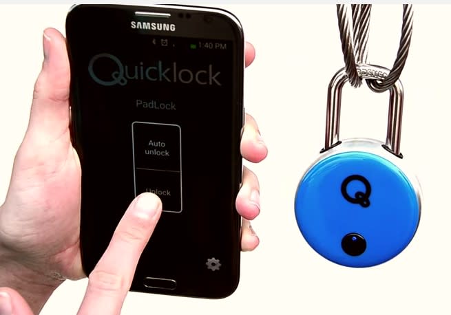 免用鑰匙 Quicklock鎖頭用手機解鎖