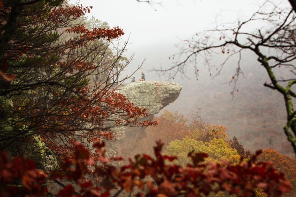 Scenes from hiking Whitaker Point, commonly referred to as Hawksbill Crag, in Arkansas Oct. 30, 2022.