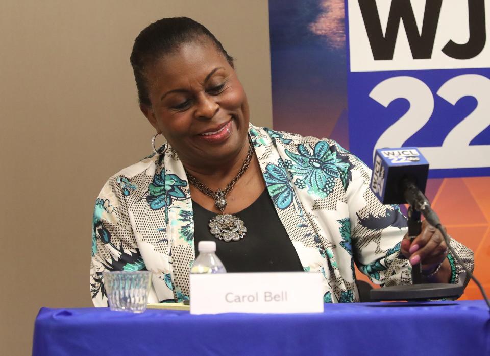 Alderman at Large Post 1 candidate Carol Bell during a candidate forum sponsored by the League of Women Voters of Coastal Georgia on Tuesday, September 26, 2023 at the Coastal Georgia Center.